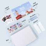 Load image into Gallery viewer, 2026 Landmark Paint by Numbers Desk Calendar
