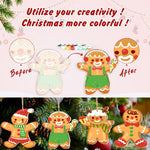 Load image into Gallery viewer, Festive Gingerbread Friends Ornaments Paint by Numbers
