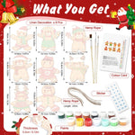Load image into Gallery viewer, Festive Gingerbread Friends Ornaments Paint by Numbers
