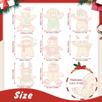 Load image into Gallery viewer, Festive Gingerbread Friends Ornaments Paint by Numbers
