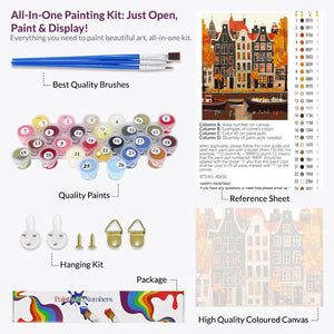 Autumn in Amsterdam Paint by Numbers