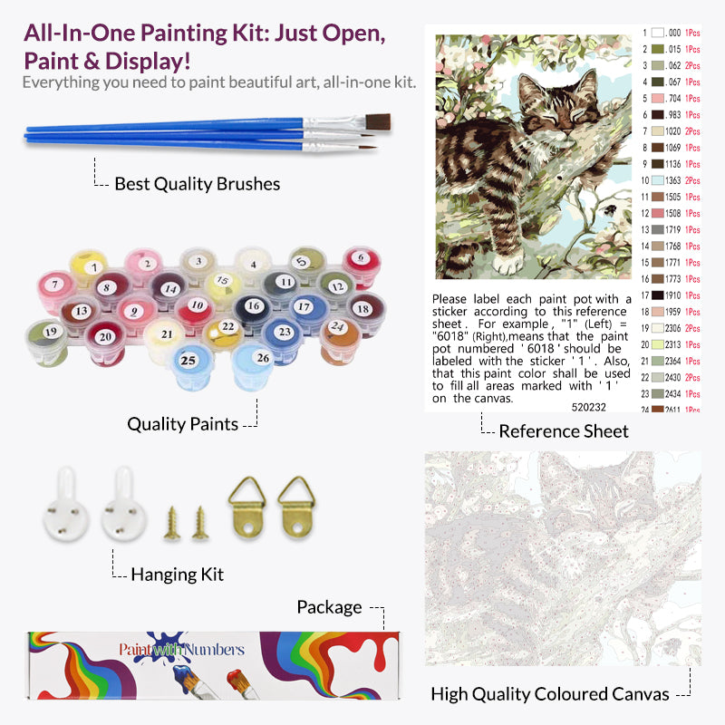 Blissful Nap Paint by Numbers