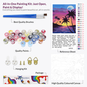 Caribbean Sunset Paint by Numbers