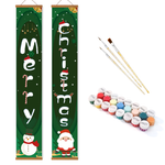 Load image into Gallery viewer, Christmas Greetings Hanging Scroll Paint by Numbers Kit
