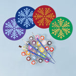 Load image into Gallery viewer, Christmas Snowflake Paint by Numbers Coasters
