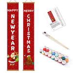 Load image into Gallery viewer, Christmas &amp; New Year Hanging Banner Paint by Numbers Kit

