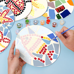 Load image into Gallery viewer, Coastal Mosaic 6-Piece Paint by Numbers Placemat
