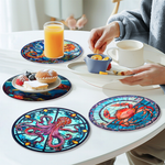 Load image into Gallery viewer, Colorful Marine Life 4-Piece Paint by Numbers Placemat
