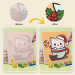 Load image into Gallery viewer, Cute Christmas Cats Mini Paint by Numbers
