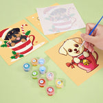 Load image into Gallery viewer, Cute Christmas Puppies Mini Paint by Numbers
