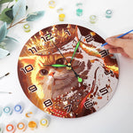 Load image into Gallery viewer, Cute Kitty Paint by Numbers Clock Kit
