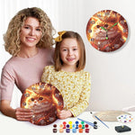 Load image into Gallery viewer, Cute Kitty Paint by Numbers Clock Kit
