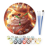 Load image into Gallery viewer, Cute Kitty Paint by Numbers Clock Kit

