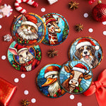 Load image into Gallery viewer, Festive Animals Paint by Numbers Coasters
