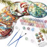 Load image into Gallery viewer, Festive Christmas Favorites 6-Piece Paint by Numbers Placemat
