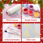 Load image into Gallery viewer, Festive Nutcracker Duo Hanging Scroll Paint by Numbers Kit
