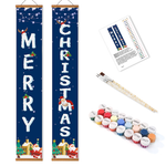 Load image into Gallery viewer, Merry Christmas Hanging Scroll Paint by Numbers Kit
