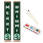 Load image into Gallery viewer, Merry &amp; Bright Hanging Scroll Paint by Numbers Kit
