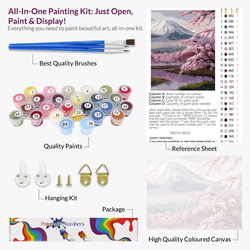 Mount Fuji Paint by Numbers