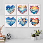 Load image into Gallery viewer, Ocean Hearts Mini Paint by Numbers
