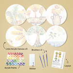 Load image into Gallery viewer, Palm &amp; Nature Mosaic 6-Piece Paint by Numbers Placemat
