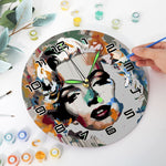 Load image into Gallery viewer, Pop Art Portrait Paint by Numbers Clock Kit
