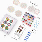 Load image into Gallery viewer, Rainbow Mandala Paint by Numbers Coasters
