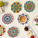 Load image into Gallery viewer, Rainbow Mandala Paint by Numbers Coasters
