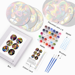 Load image into Gallery viewer, Rainbow Animal Faces 6-Pieces Paint by Numbers Placemat
