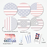 Load image into Gallery viewer, Red, White &amp; Blue 6-Piece Paint by Numbers Placemat
