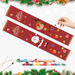 Load image into Gallery viewer, Santa &amp; Reindeer Christmas Hanging Scroll Paint by Numbers Kit
