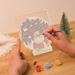 Load image into Gallery viewer, Santa’s Christmas Snow Globe LED Paint by Numbers
