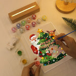 Load image into Gallery viewer, Santa and Reindeer Festive Tree LED Paint by Numbers
