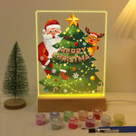Load image into Gallery viewer, Santa and Reindeer Festive Tree LED Paint by Numbers
