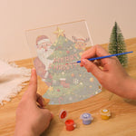 Load image into Gallery viewer, Santa and Reindeer Festive Tree LED Paint by Numbers
