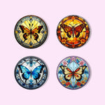 Load image into Gallery viewer, Stained Glass Butterfly Paint by Numbers Coasters

