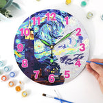 Load image into Gallery viewer, Starry Night Lighthouse Paint by Numbers Clock Kit
