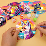 Load image into Gallery viewer, Sunset Wildlife Paint by Numbers Coasters
