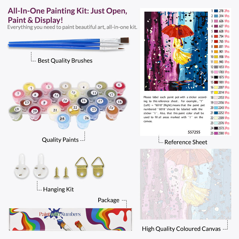 Under the umbrella, Paint by Numbers