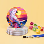 Load image into Gallery viewer, Vibrant Birdlife Paint by Numbers Coasters
