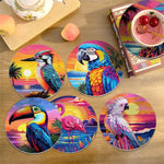 Load image into Gallery viewer, Vibrant Birdlife Paint by Numbers Coasters
