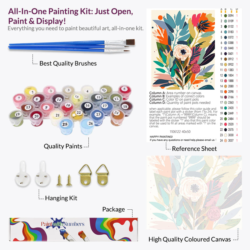Vibrant Bloom Paint by Numbers