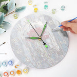 Load image into Gallery viewer, Winter Rose Paint by Numbers Clock Kit
