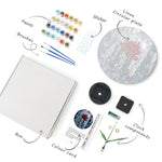 Load image into Gallery viewer, Winter Rose Paint by Numbers Clock Kit
