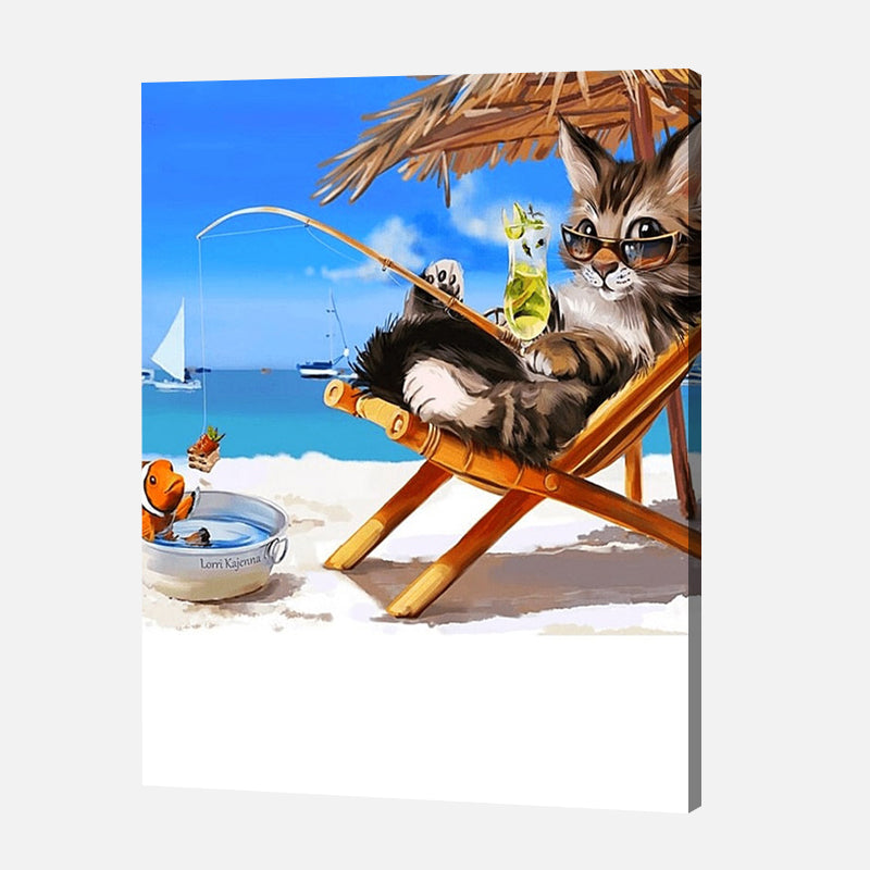 Purrfect Vacation Paint by Numbers
