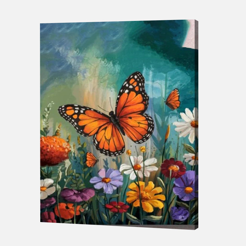 Monarch Meadow Paint by Numbers