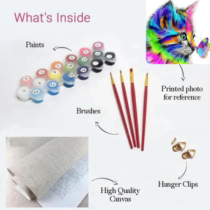 Rainbow Whiskers Paint by Numbers