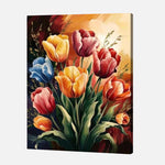 Load image into Gallery viewer, Sunset Tulip Garden Paint by Numbers
