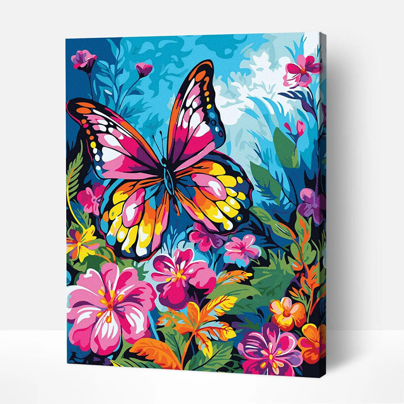 Floral Butterfly Paint by Numbers