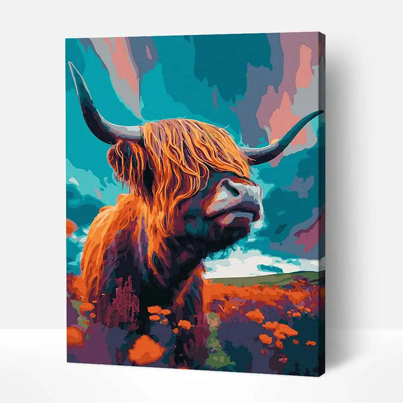 Highland Bull Paint by Numbers